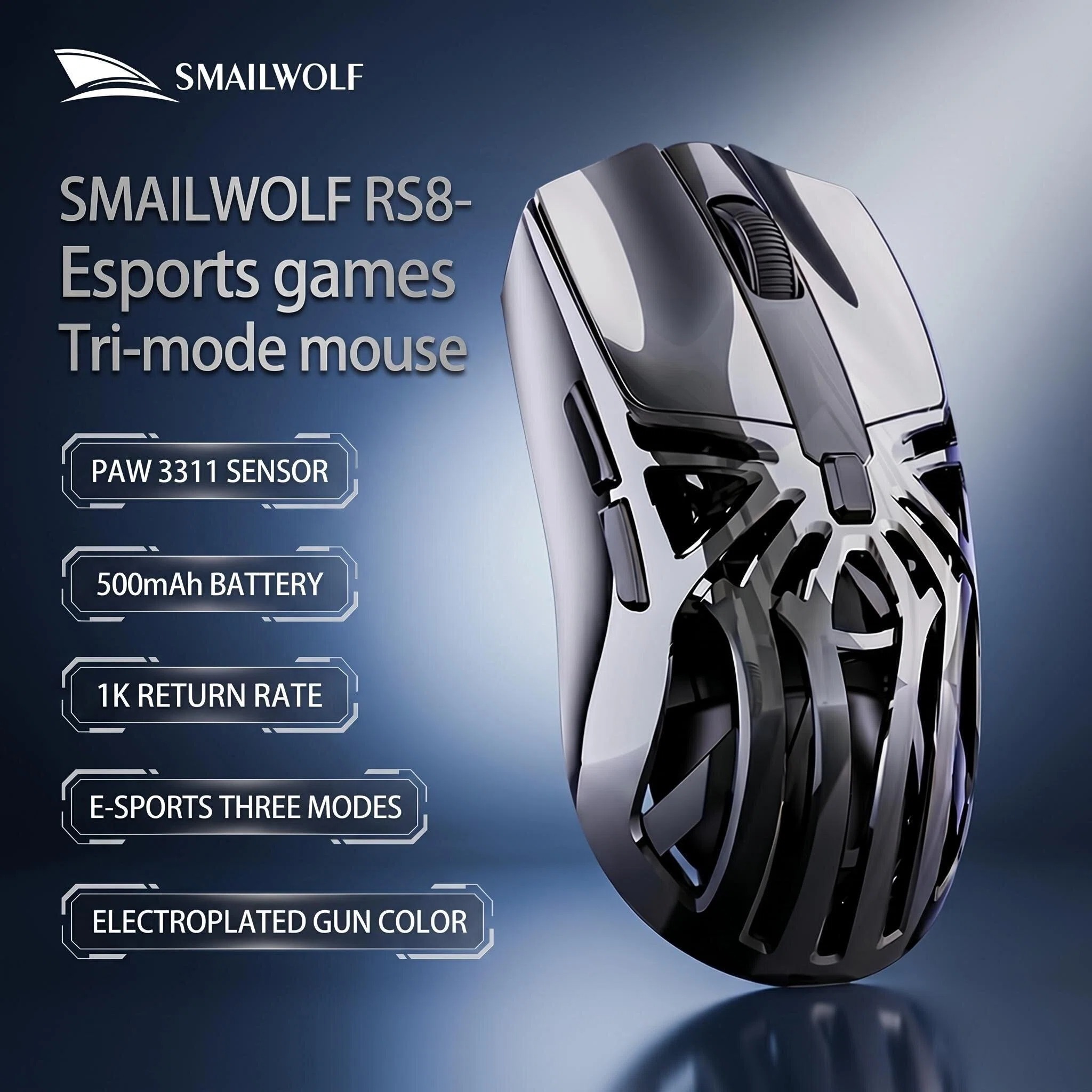 Fitness Journal Planner - Mouse sem fio Bluetooth SMAILWOLF RS8