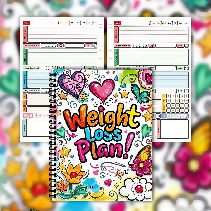 Fitness Journal Planner - Livro de plano de perda de