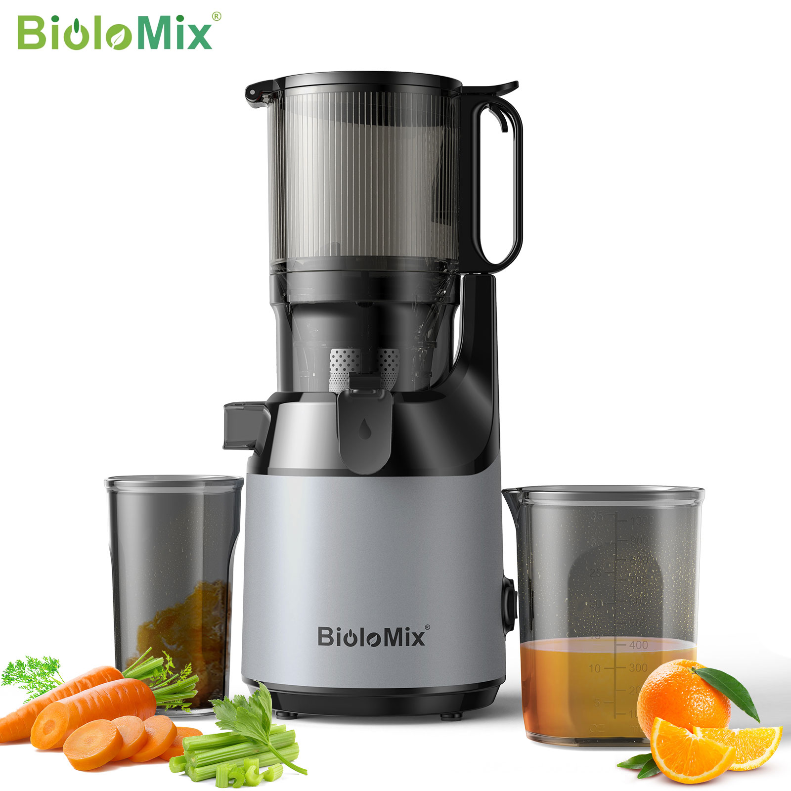 Cold Press Juicer - Espremedor de Frutas e Vegetais BioloMix
